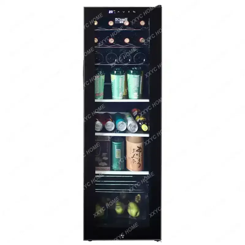 Constant temperature wine cabinet Air-cooled frost-free tea embedded with three glass locks