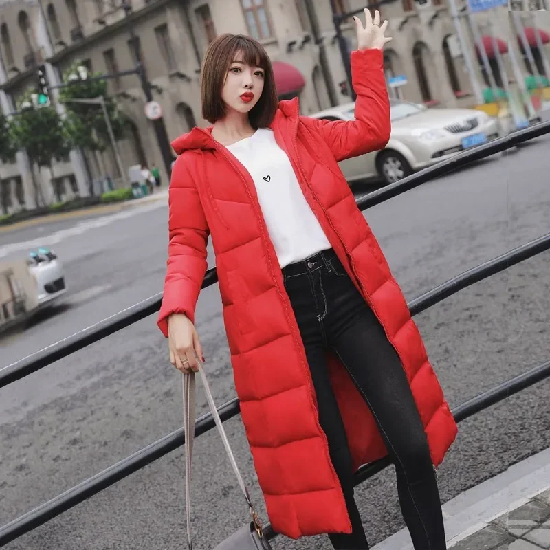 2023 Long Straight Winter Coat Women Casual Down Jackets Slim Remove Hooded Parka Oversize Fashion Outwear Plus Size 5XL WT 1 Kg