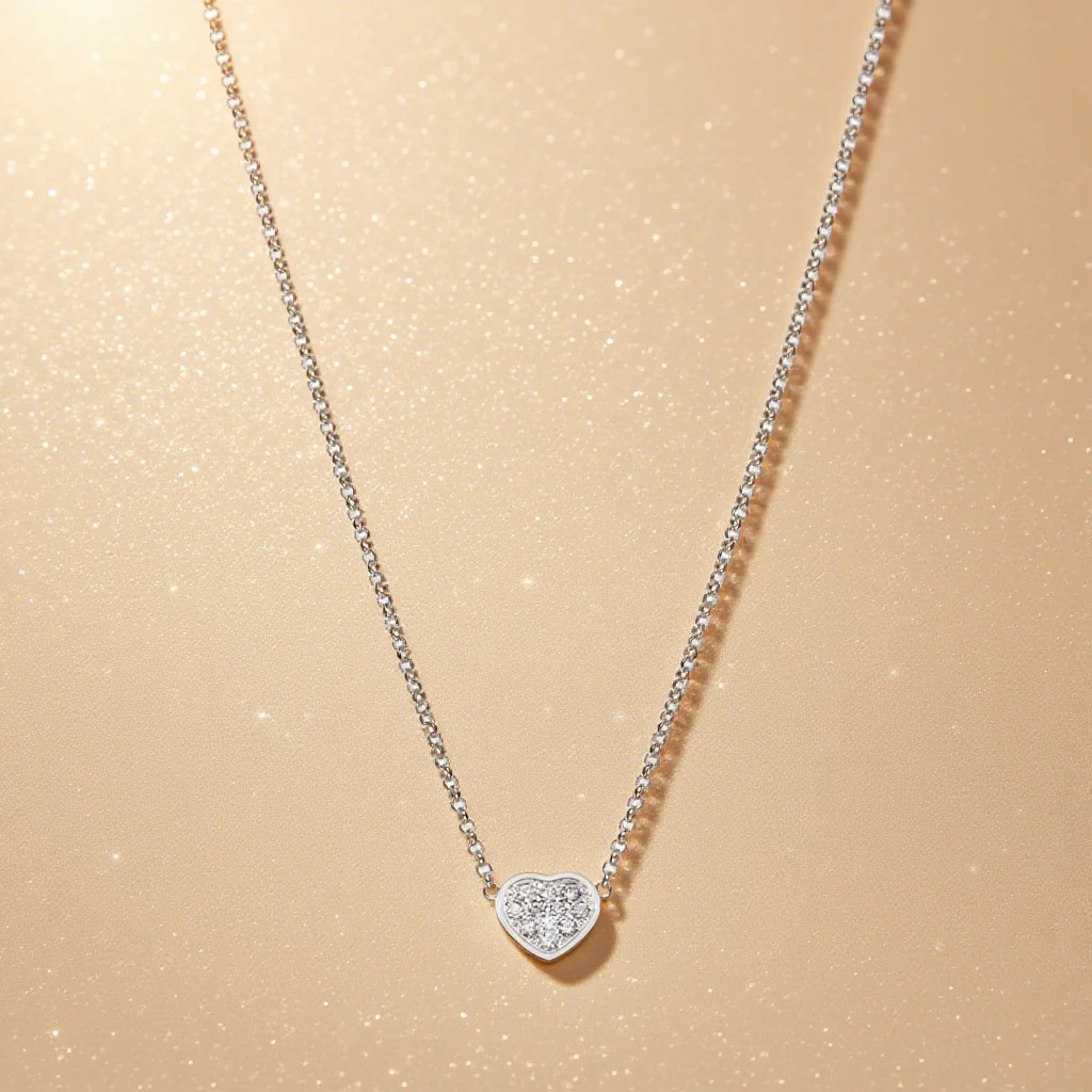 

2025 New 925 Sterling Silver Heart Shaped Fashion Boutique Pendant Necklace, Sweet Girl Fashion Jewery New Year Gift Accessory