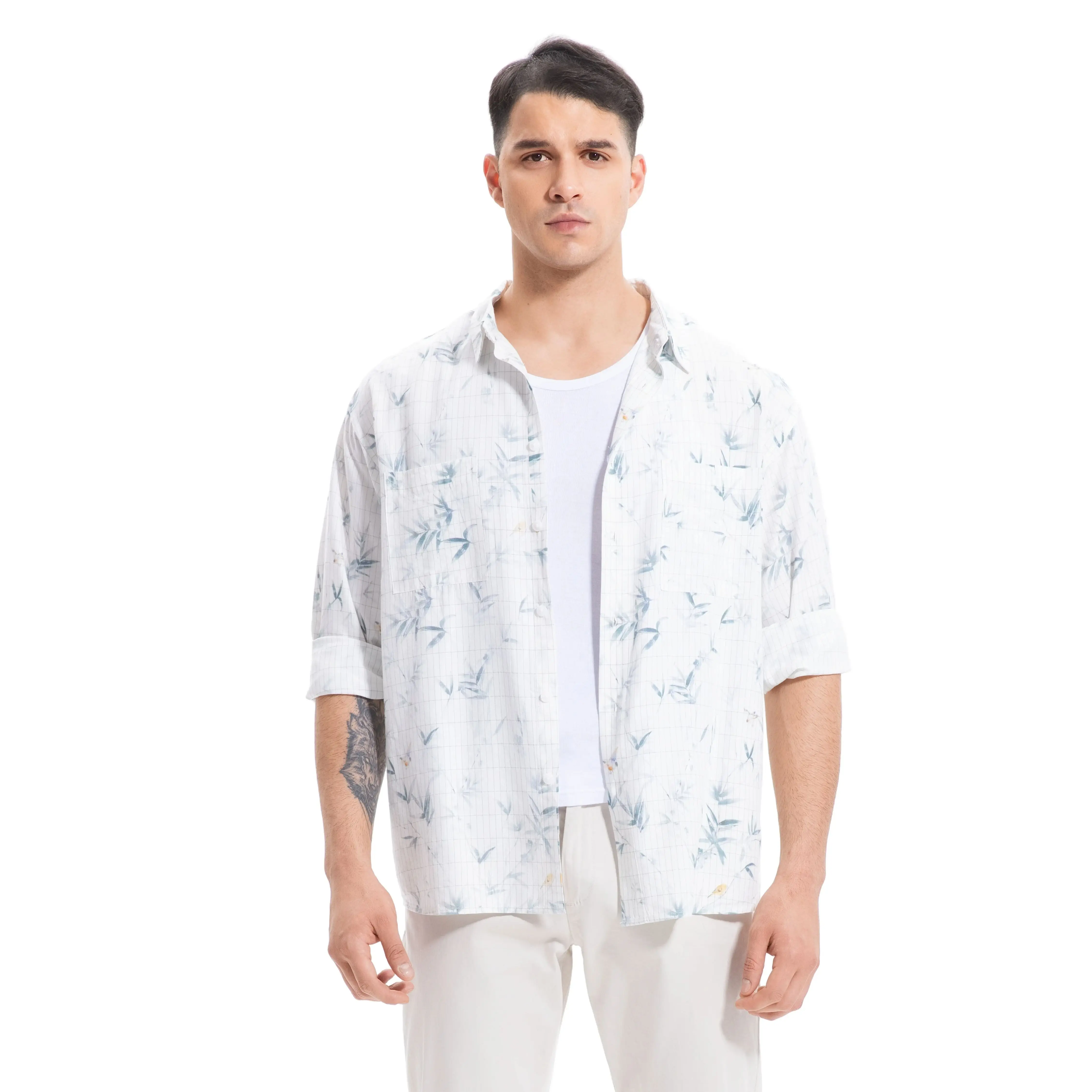 

Men's Anti-Radiation Shirt | 95% Cotton 5% Silver Fiber | Bamboo Pattern