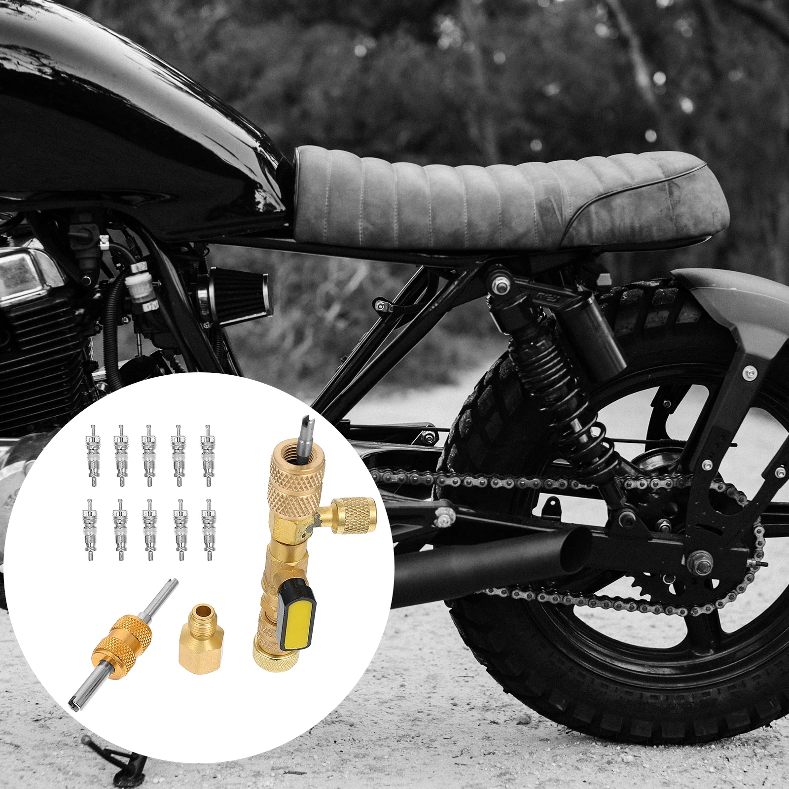 

1Set Core Remover Installer Durable Tool Dual Size Tire Core Removal Installation Professional Hand Repair Gadget