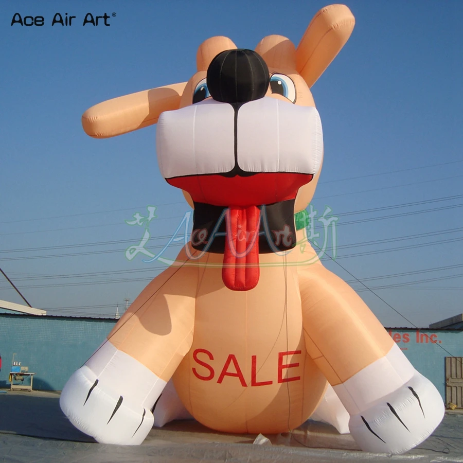 Articolo di vendita caldo Modello animale gonfiabile replica di cane gonfiabile alto 3 m per la decorazione promozione esterna realizzata da Ace Air Art