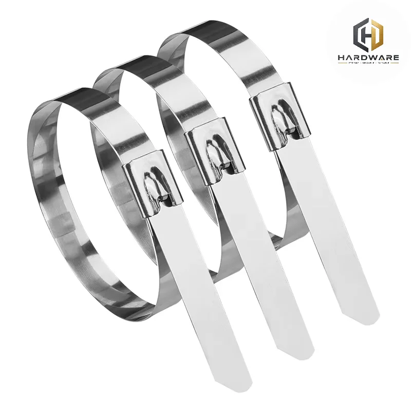 10-100PCS Self-Locking Stainless Steel Cable Ties Heavy Duty Heat Proof Reusable Metal Zip Ties for Exhaust Pipe Wiring Harness