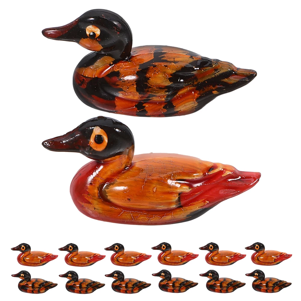 

8pcs Feng Shui Duck Figurines 256mm Resin Home Decor Statue Duck Ornaments Mini Model Tabletop Enhancer