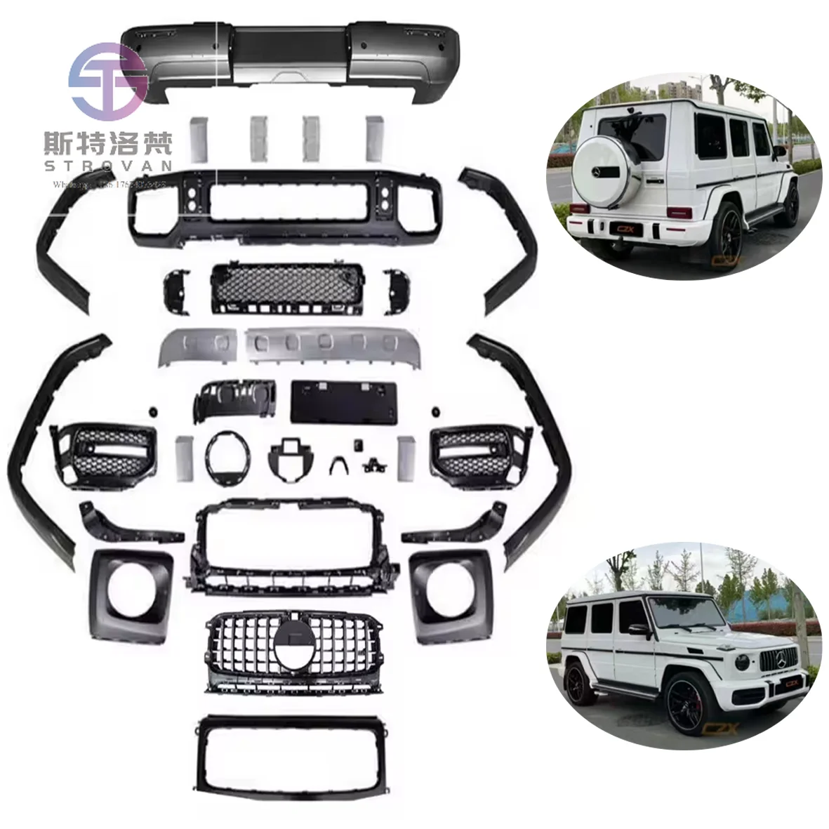 G Class W464 Upgrade to G63 AMG Full Set Car Exterior Parts Wide Body Kit Accessories  For Mercedes Benz G Class W464