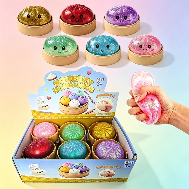 colorful-6-styles-glitter-dumpling-glitter-dumpling-squishy-with-box-dumplings-sensory-squeeze-toy-for-stress-relief-toys