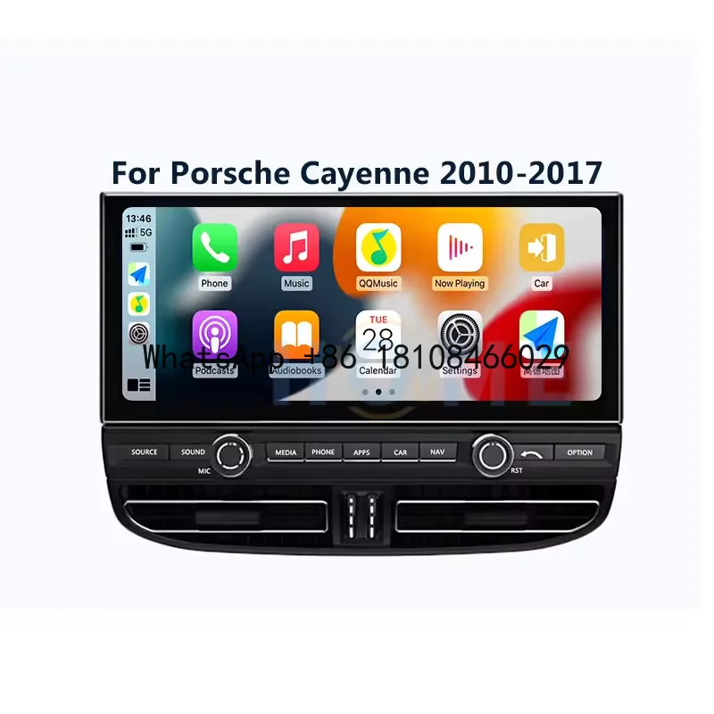 

12.5-inch Car Android 13 Multimedia LCD Touch Screen GPS Navigation Car Radio Stereo Player for Porsche Cayenne 2010-2017