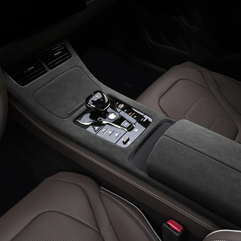 

Suede Interior Covering Layer For BYD Han EV DMi DMp 2020-2025 Car Center Console Gear Shift Panel Trim Cover Dashboard Sticker