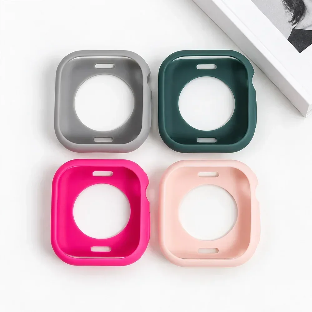 Soft Candy Case for Apple Watch Cover 12 46mm 42mm Silicone Protector for Iwatch Series 12 46/42mm Bumper Case Accessories
