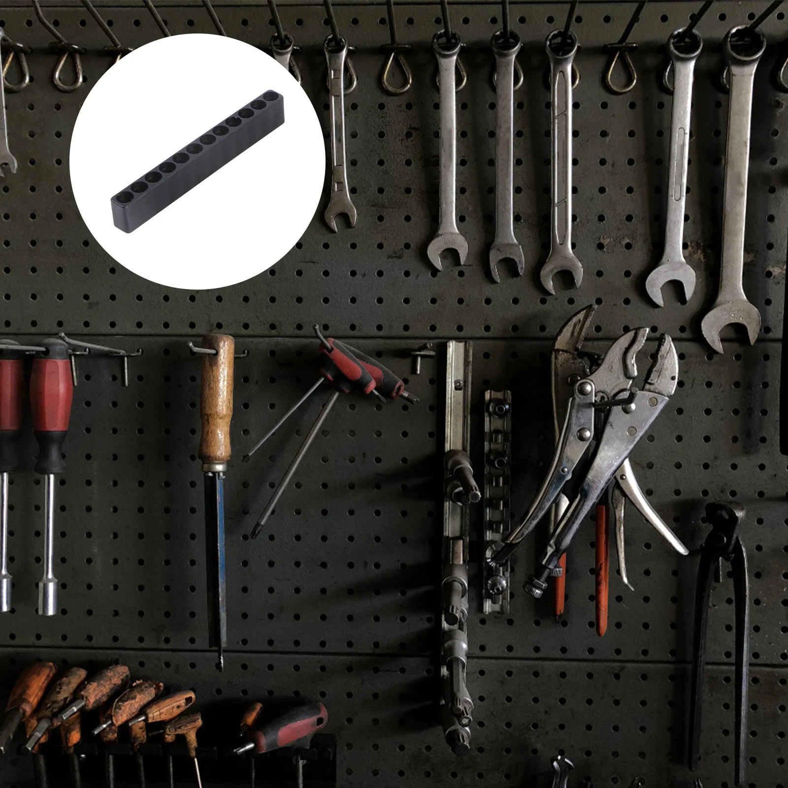 

10Pcs 6.35mm Hex Screwdriver Bits Storage Case 12 Holes Flexible Plastic Tool Organizer Drill Bit Stand Screw Bits Storage Case