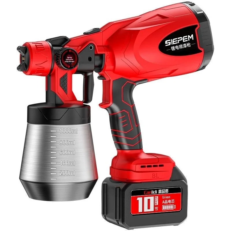 

Cordless Paint Sprayer Gun Garden Wall Decking Ceiling Battery Charge,Electric Paint Sprayer 800ml Garden Fence Spray Gun,Wall