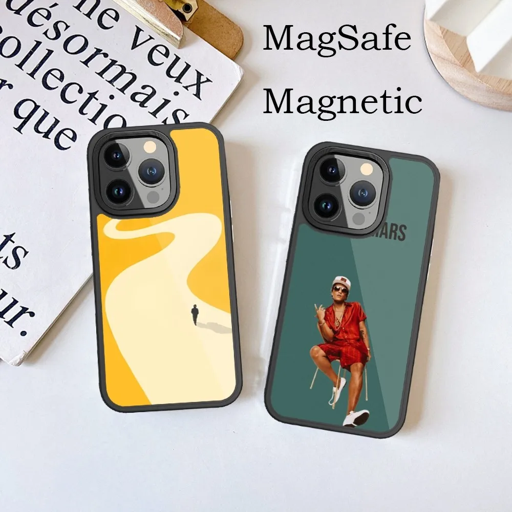 Bruno Mars Singer Phone Case For iPhone 15 14 13 12 11 Pro Max Plus Phone Magnetic for Macsafe Cases Cover