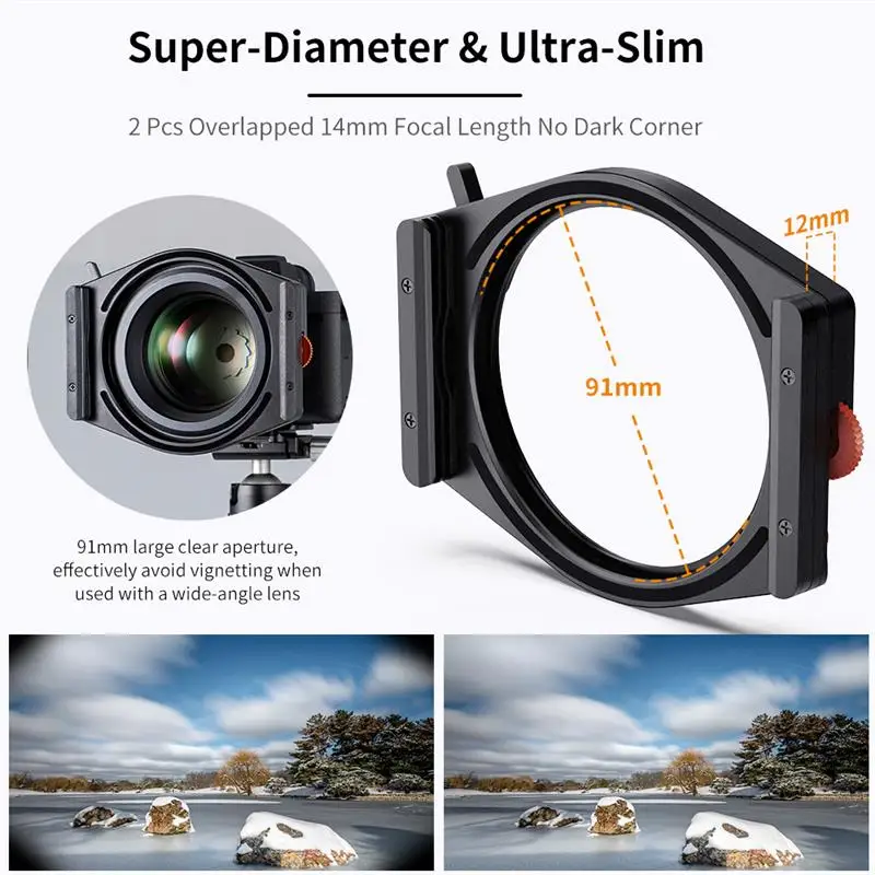 K&F CONCEPT ND8 ND64 ND1000 with CPL Square Filter Multi-Coated Neutral Density Filter with Filter Holder Filter Ring adapters