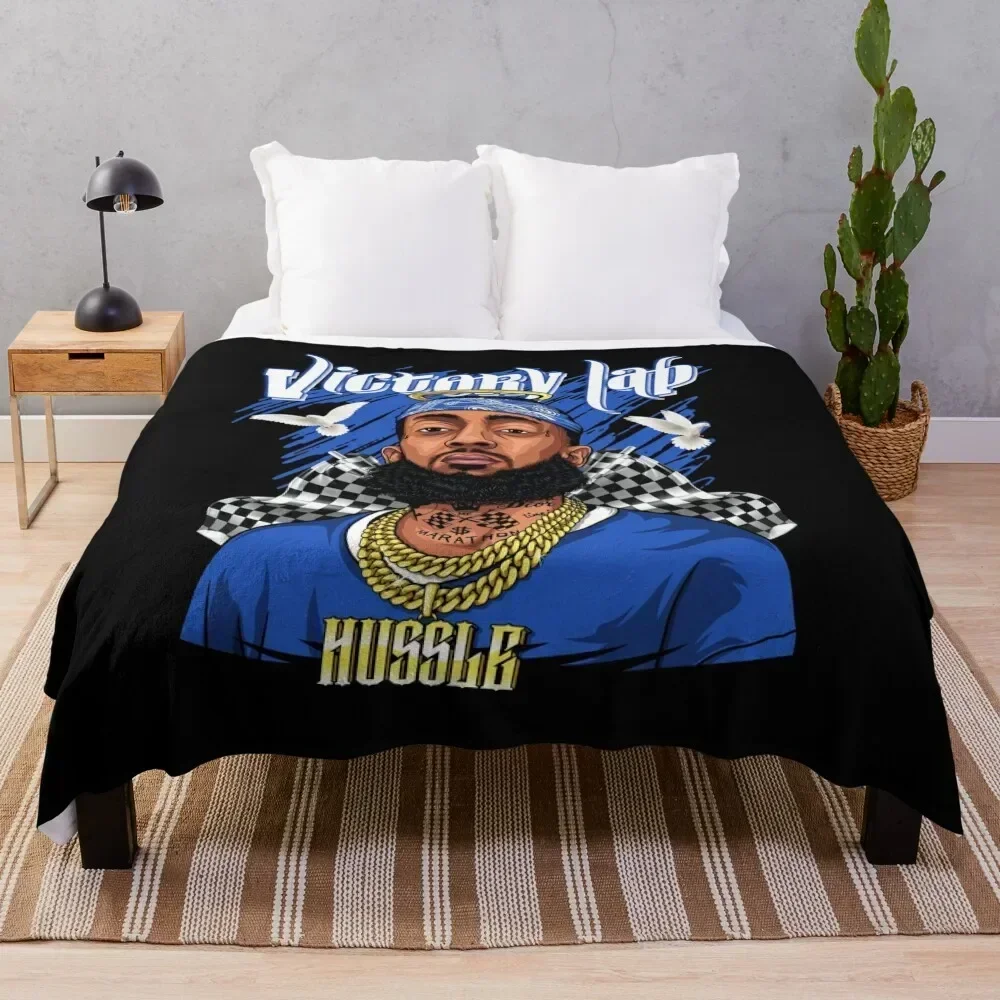 

Nip Hussle Rapper Throw Blanket Shaggy Furry Soft Blanket for Bedroom Living Room