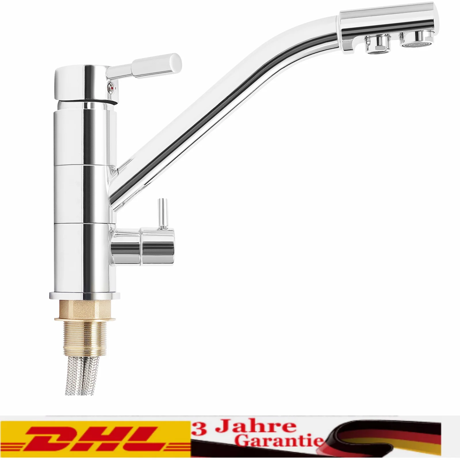 3 in 1 Kitchen Water Filter Tap Three-Way Tap Filter System Water Crane Sink Tap Rotatable Kitchen Tap Single Lever Water Filter