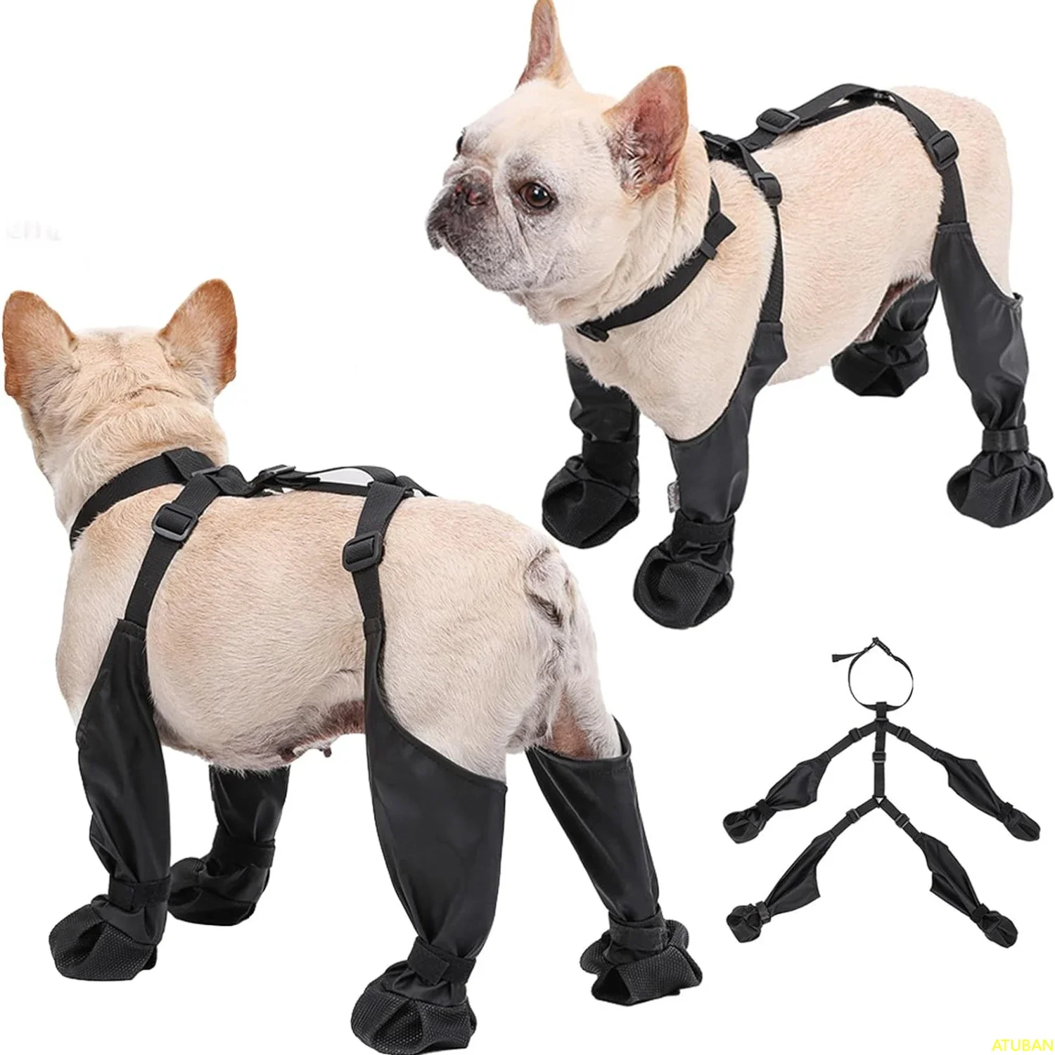 ATUBAN Waterproof Dog Boots