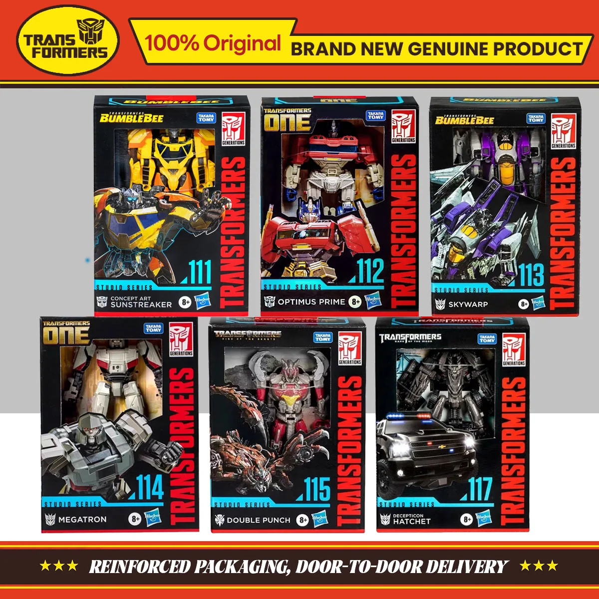 Hasbro Transformers Studio Series SS115 doble punzón SS113 Skywarp SS112 Optimus Prime Megatron figura de acción modelo juguete regalos