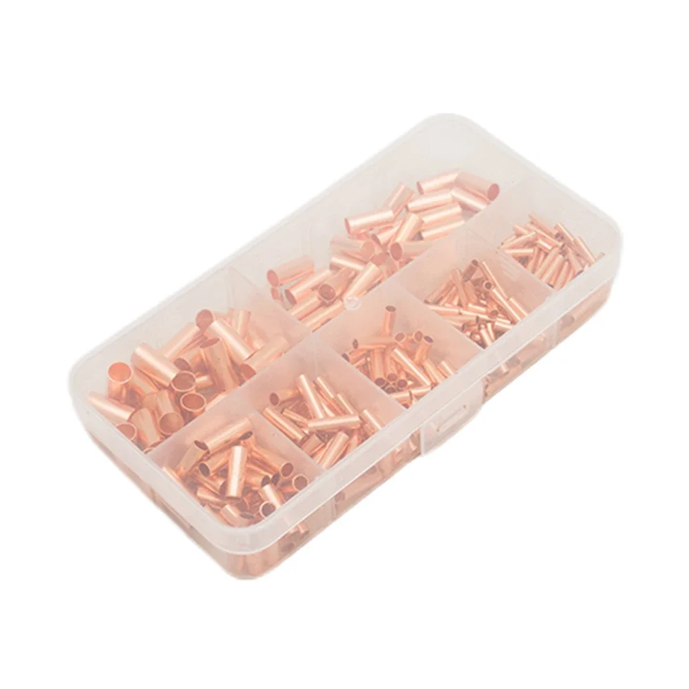 Terminal Kit Copper Tube Factory Workshop Tube Welded Sealed 250Pcs Parts Replacement Butt Wire Copper Brand New