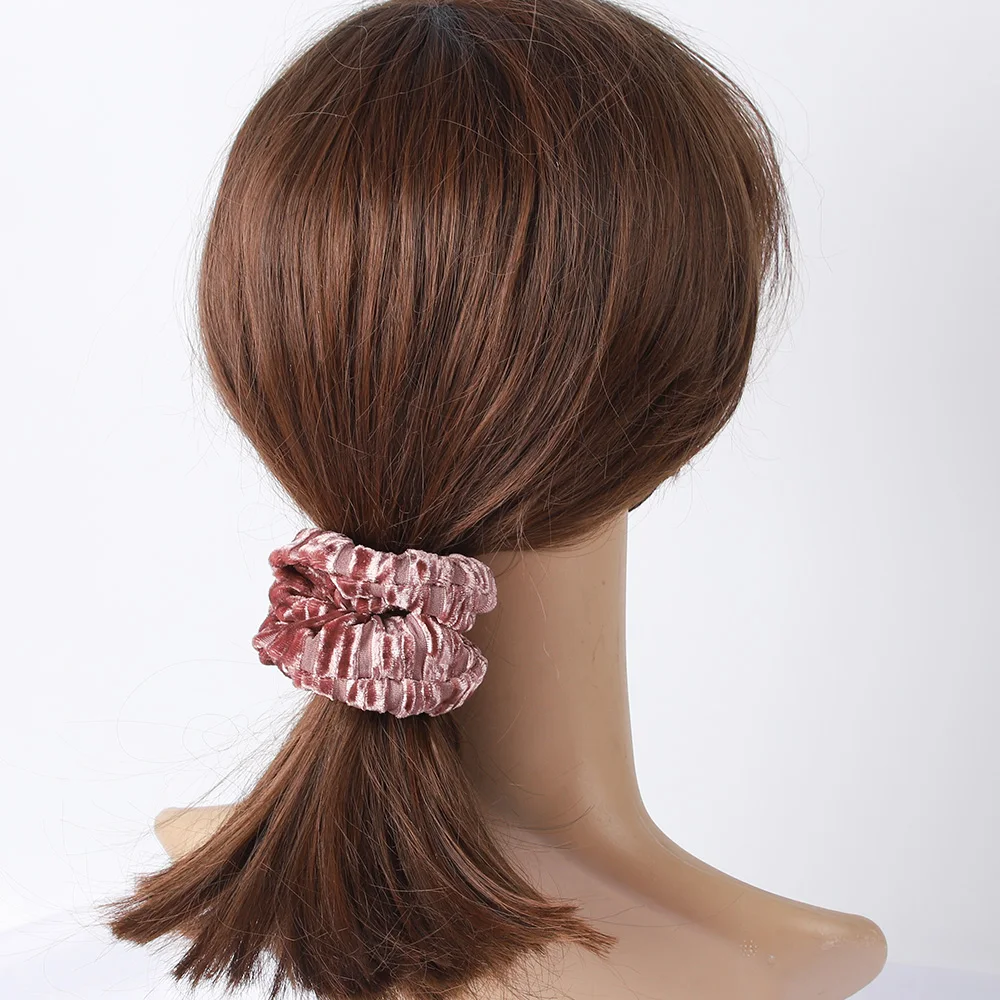 Gomas elásticas de terciopelo para el pelo para mujer y niña, diademas de puntos, soporte para cola de caballo, lazos para el cabello, accesorios