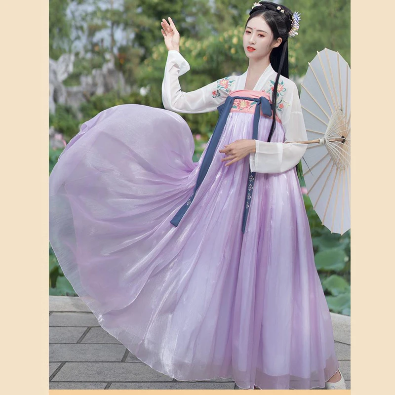 Hanfu abbigliamento femminile abito Kimono stile cinese antico Tang ricamo tradizionale Cosplay fata abiti Costume abiti abito