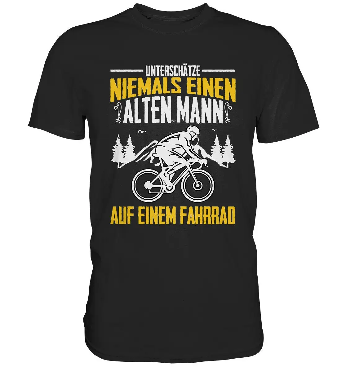 Cyclist Bike Never Underestimate An Old Man On A T Shirt