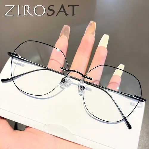 Imagen 2 del producto ZIROSAT 8925-B lentes de tinte de titanio gafas para miopía gafas de lectura montura de gafas sin montura para hombres o mujeres