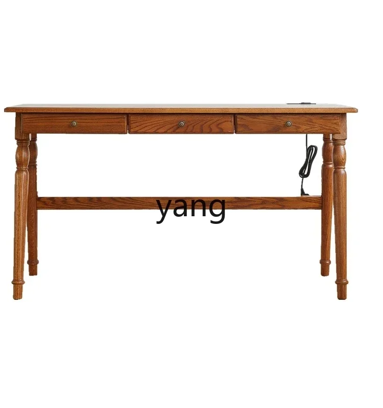 ZYR Schreibtisch aus Massivholz, Wohnzimmer, Schlafzimmer, Studentenschreibtisch, moderner, einfacher Büro- und Heim-Computertisch, Schreibtisch