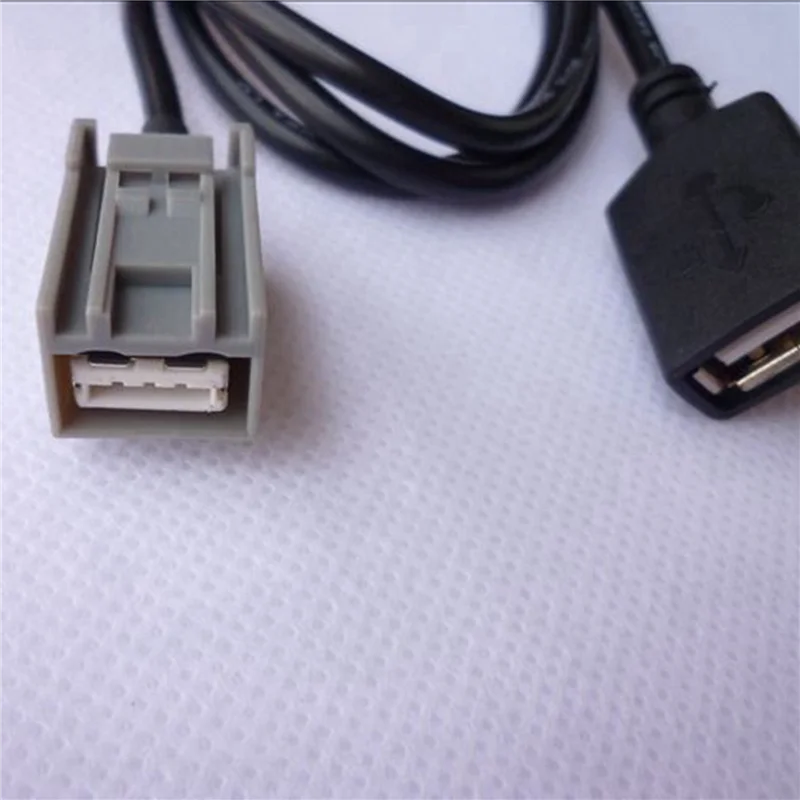 

CJSD-2X Car 90Cm USB Female Port Cable AUX Adaptor Fit For 2008+ Onwards Honda Civic CRV Accord