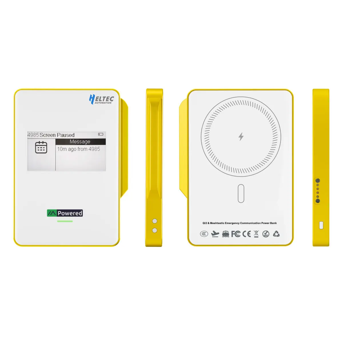 Heltec MeshPocket Power Bank 5000/10000mAh 15W Qi2 Ricarica wireless magnetica Comunicazione LoRa wireless per iPhone/Android