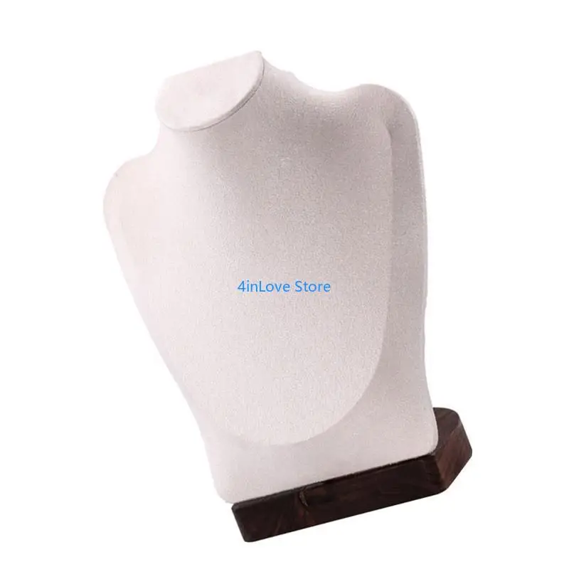 

T4MD Walnut Necklace Holder Rack Display Stand for Necklaces and Sweater Chains