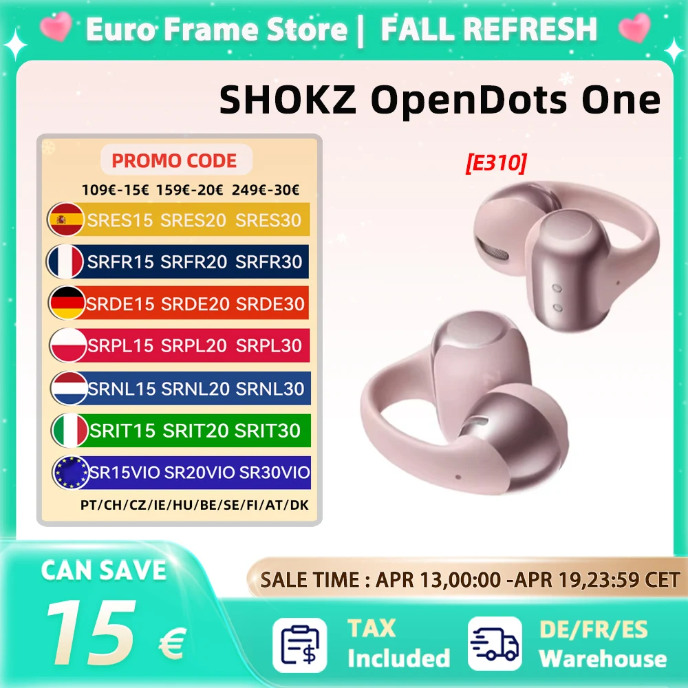 SHOKZ OpenDots ONE E310 casque Bluetooth sans fil ouvert V5.4 avec Microphone Dolby son étanche longue durée de vie de la batterie E310