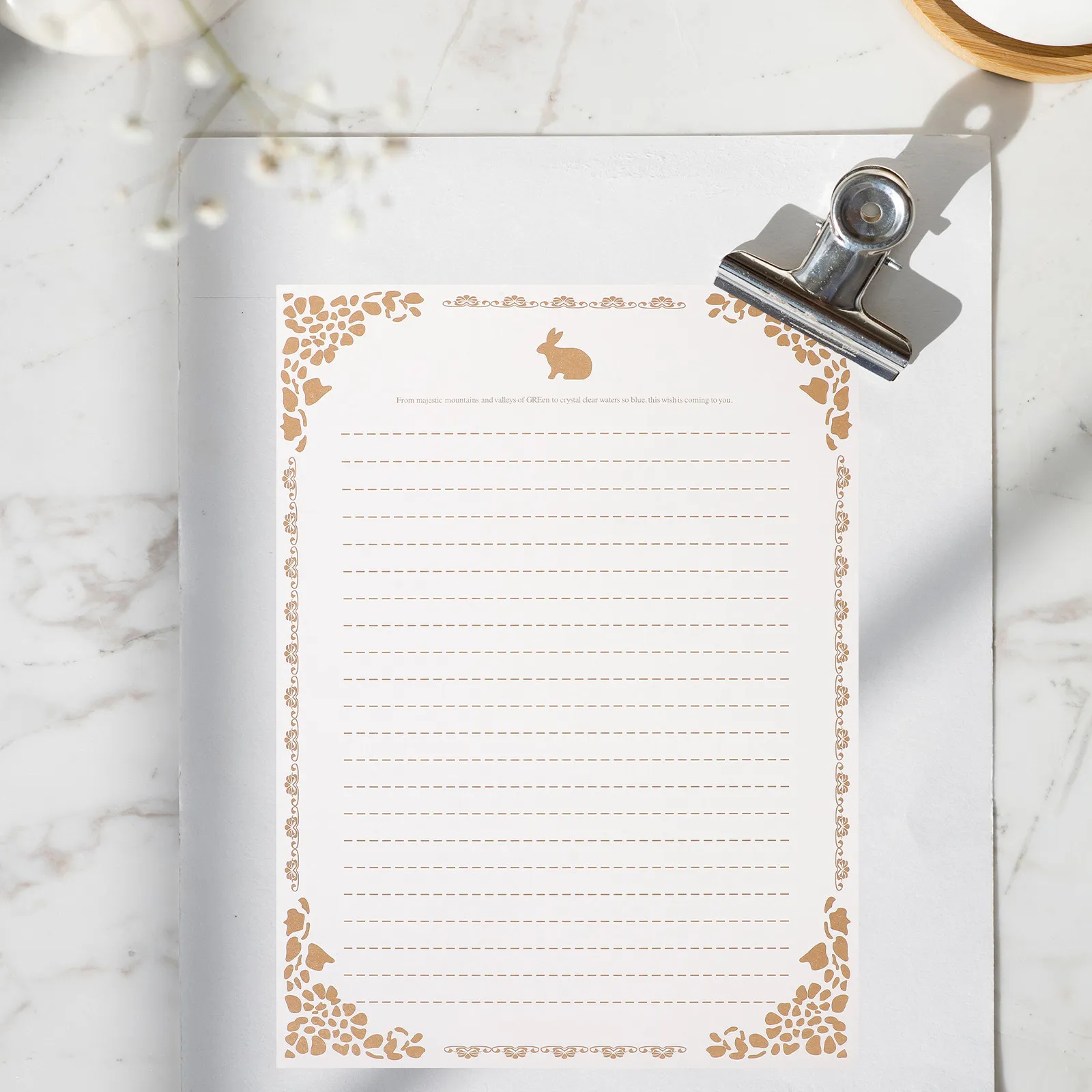 

50 Sheets Warm Tone Vintage Letter Paper Kraft Craft Writing Paper for Greeting Cards Announcements Love Letters Notes Poetry