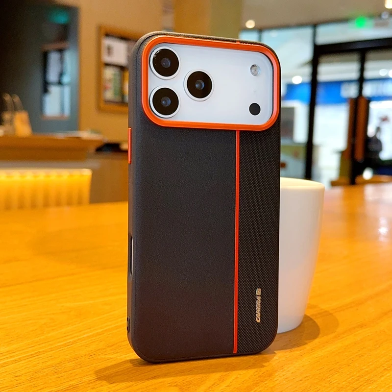 Etui do iPhone 17 18 Pro Max 17 Air, luksusowe, wykonane ze skóry PU, z kolorowymi wstawkami, ultracienkie, ochronne, do iPhone 18 Pro. — zdjęcie produktu 4
