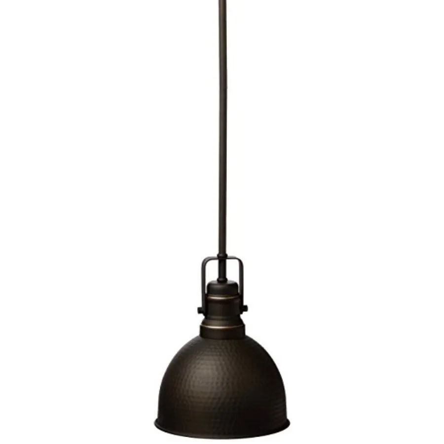 

Lighting 6345600 One-Light Mini Pendant Hammered Oil Rubbed Bronze Finish with Highlights Oil-Rubbed Bronze