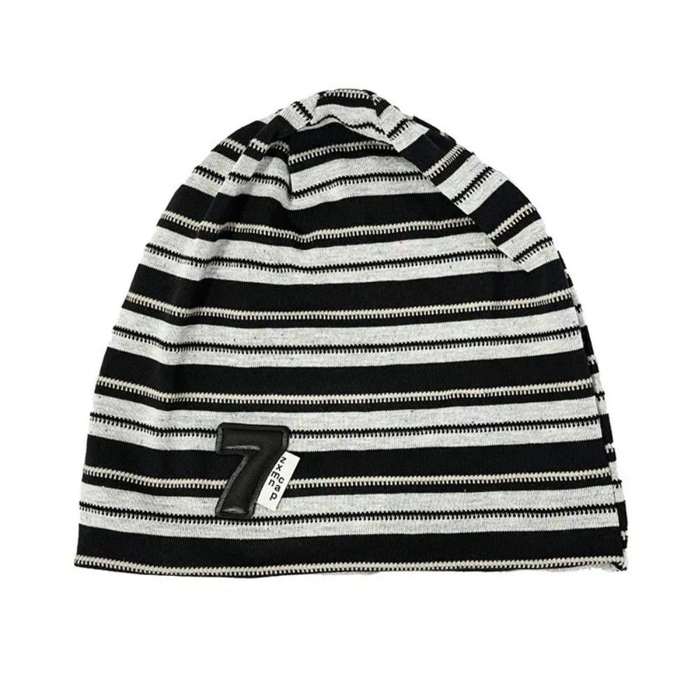 

Fashion Korean Y2k Striped Cap Spring Autumn Soft Baggy Strip Hat Slouchy Breathable Beanie Hats Women