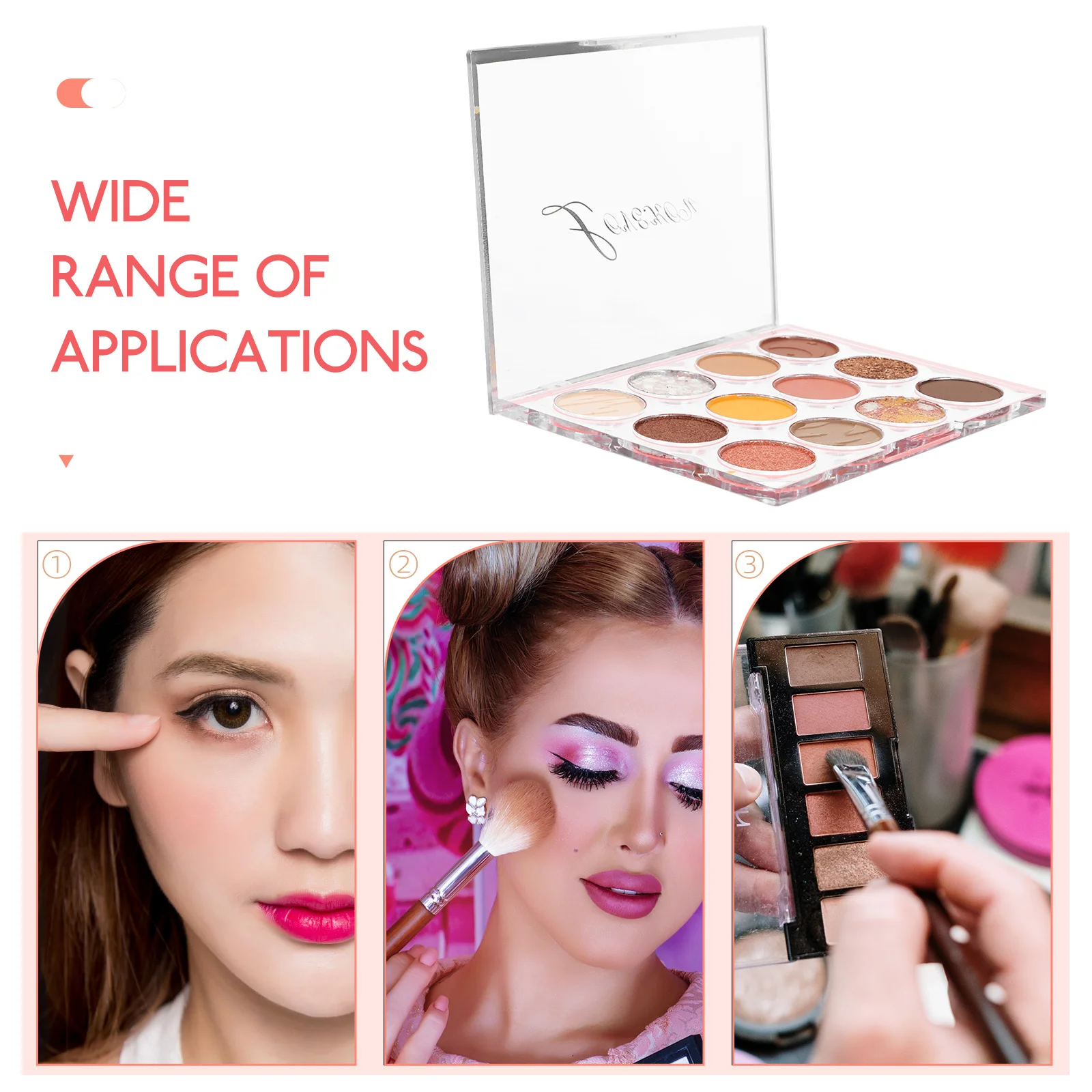 

12 Grids Eyeshadow Palette Compact Lightweight Makeup Tray For Travel Outdoor Party Women Gift Sparkle Shimmer Glitter