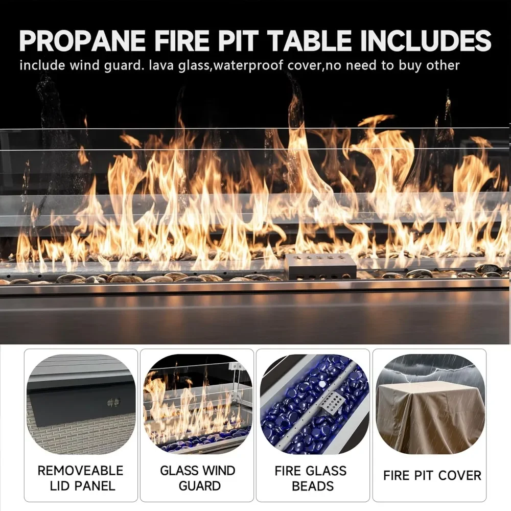 Rectangle Outdoor Fire Pit 6