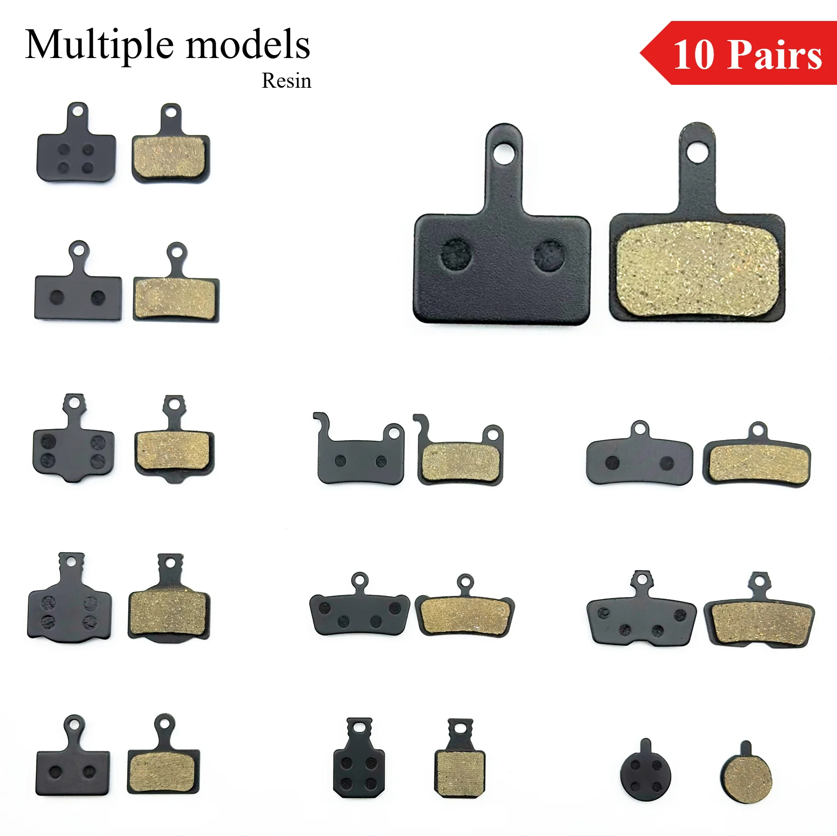 10 Pairs Multiple Models Bike Resin Disc Brake Pads MTB/Road/E-Scooters for Shimano XTR Deore Sram Level Code Guide Magura view 4