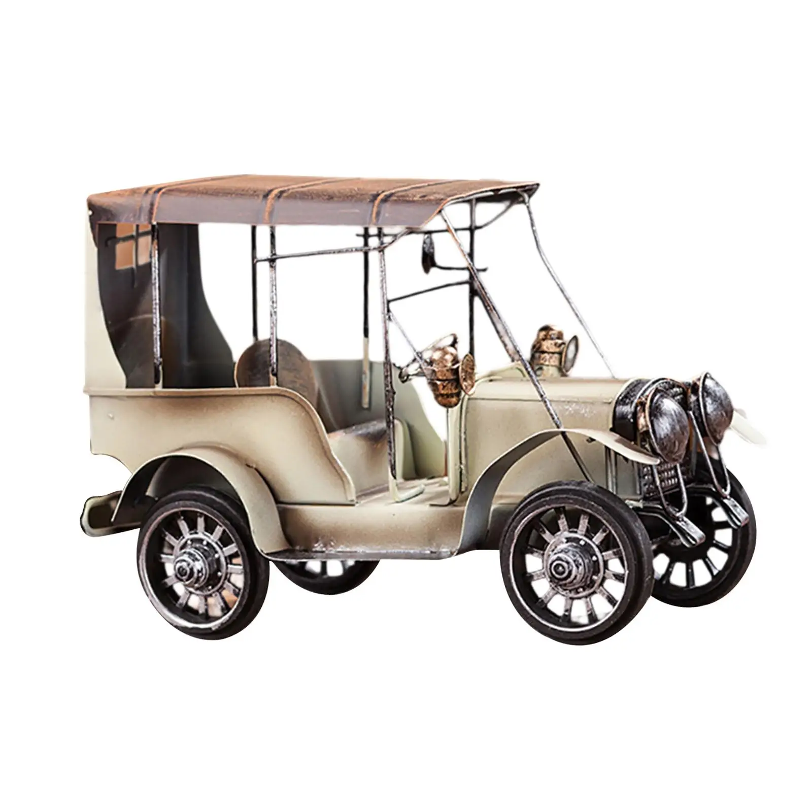 

Vintage Car Model Miniature Sculpture Novelty Antique Retro Decoration Desk Bookshelf Collectible Vehicles Tabletop Ornament