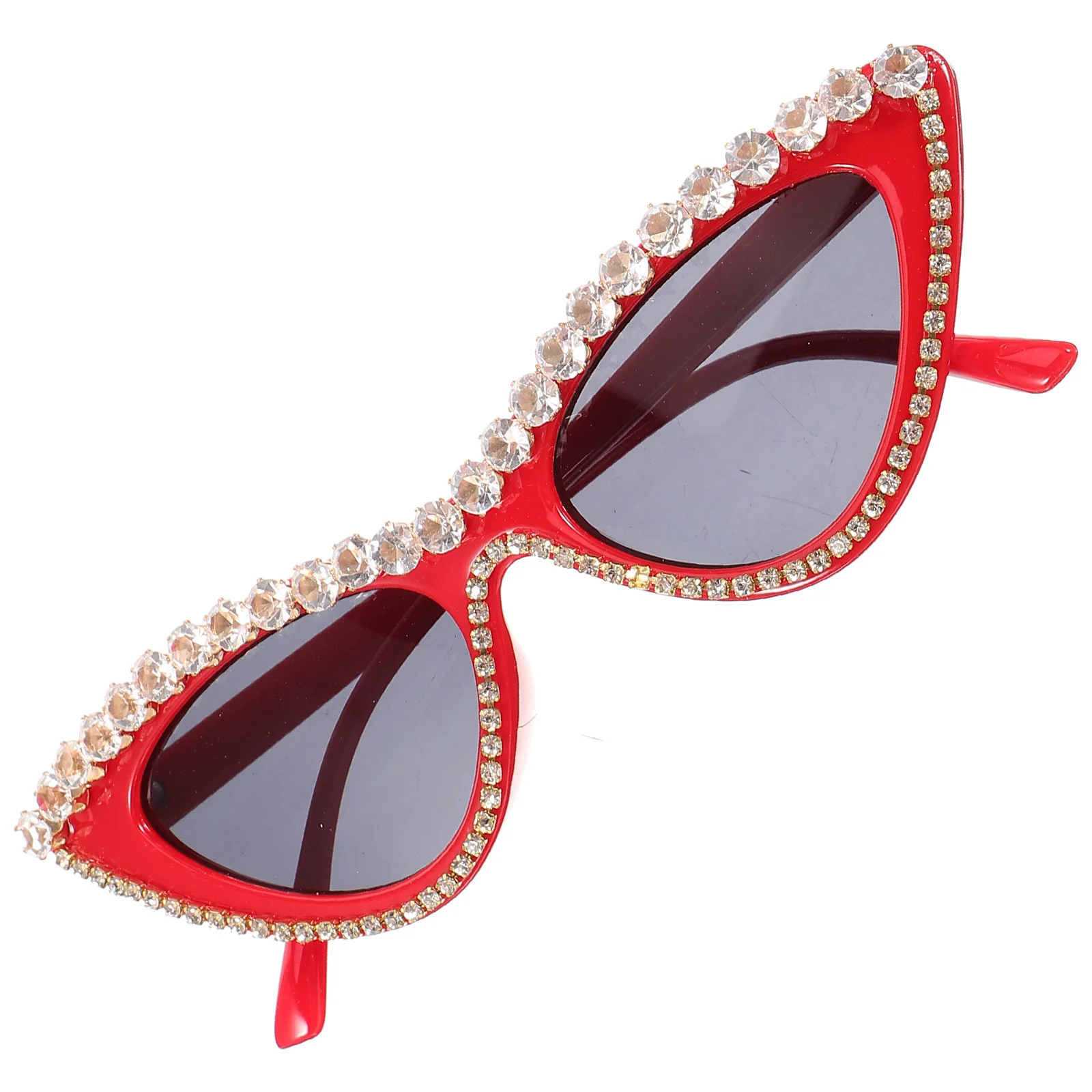 

Retro Cat-eye Sunglasses Women Large Frame Stylish Rhinestone Decorative Trendy Summer Beach Party Accessories
