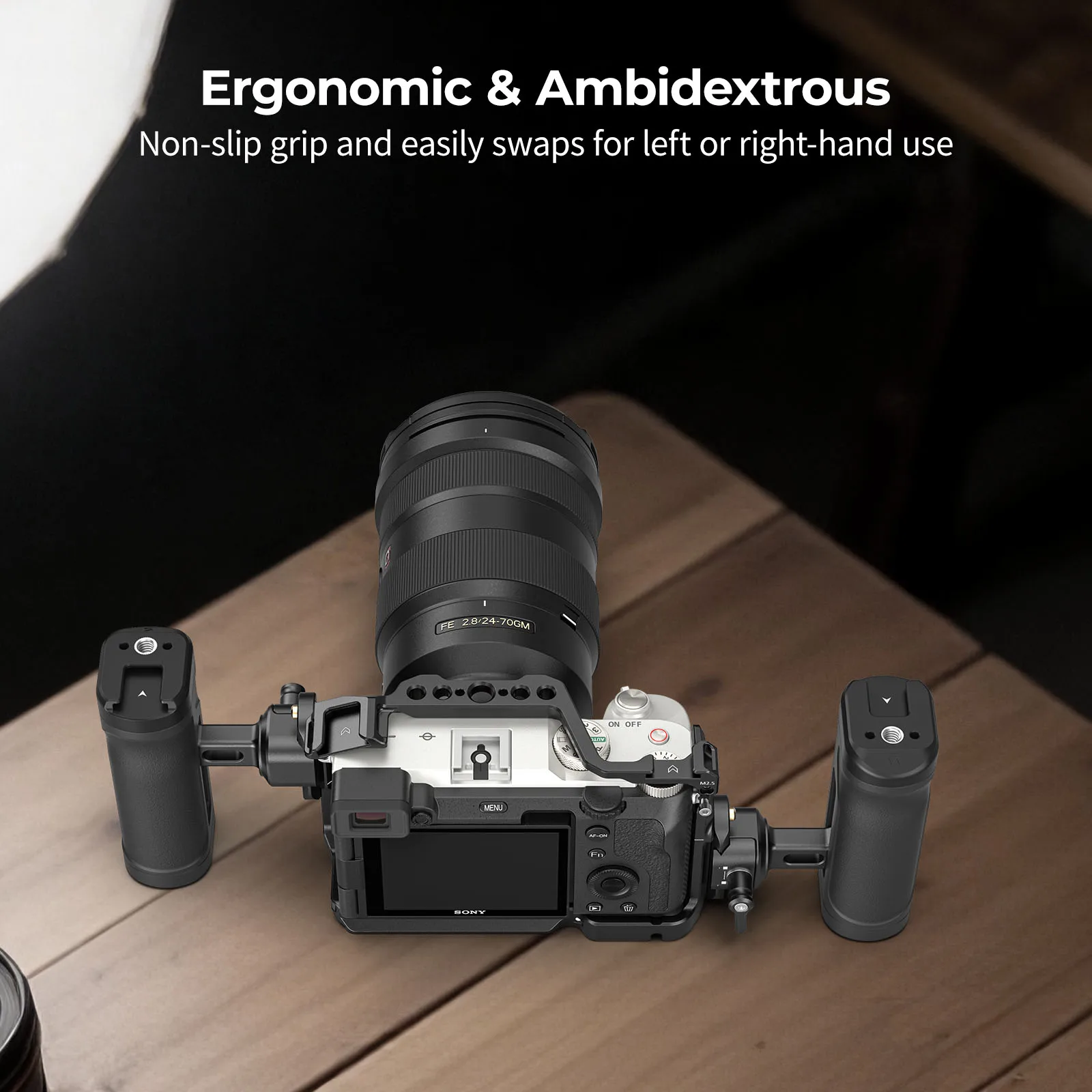 Mały uchwyt boczny SmallRig z zaciskiem NATO, szyna NATO, lekka klatka z uchwytem do Sony i DSLR, regulacja wysokości -5947 — zdjęcie produktu 3