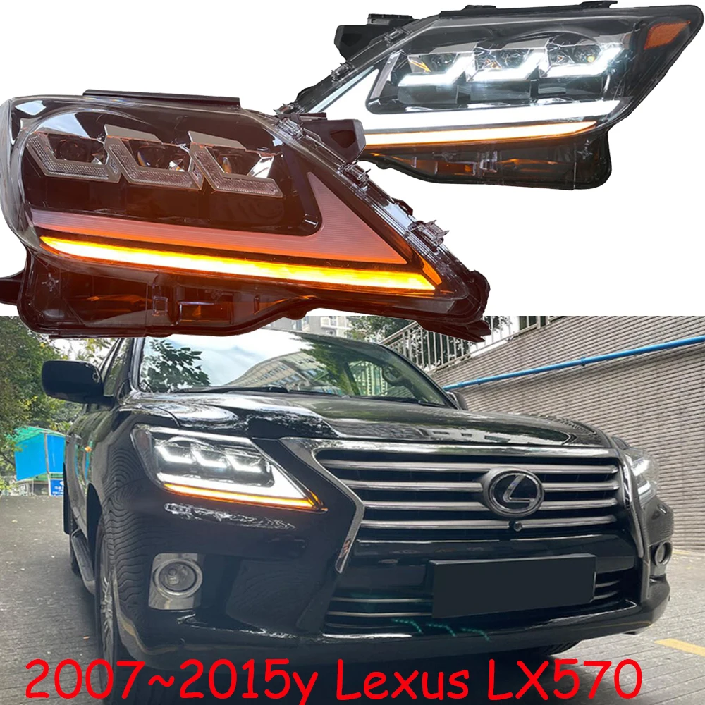 All IN LED Car Bumper Head Light Lexuz LX570 Headlight,2007~2015y Fog Light LX570 Headlamp Car Accessories