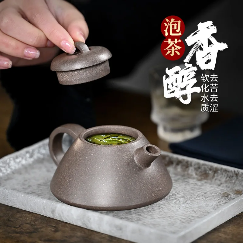 Changtao: Yixing Purple Clay Pot, Shen Wenjuan, Kung Fu Tea Set, Original Mine, Grey Mud, Big Mouth King Ladle, 170cc