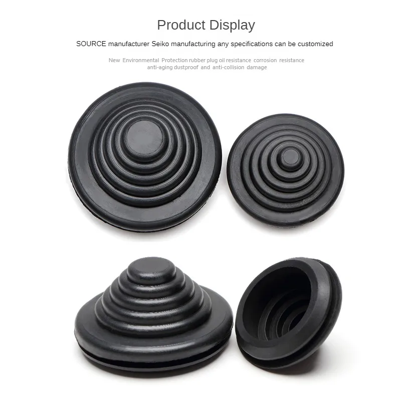 Rubber Tower Type Protection Coil Snap in Grommet Pad Seal Ring O-ring Protective Ring Sealing Cap Hole Plug Wire Guard Ring