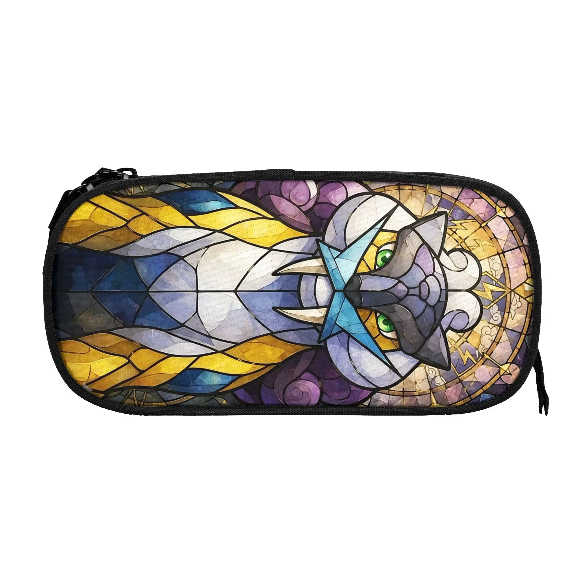 mochilas-de-grande-capacidade-para-criancas-com-tema-de-pokemons-estampa-de-raikou-em-vidro-colorido-e-retrato-frontal-estuche-escolar-para-meninos-e-meninas