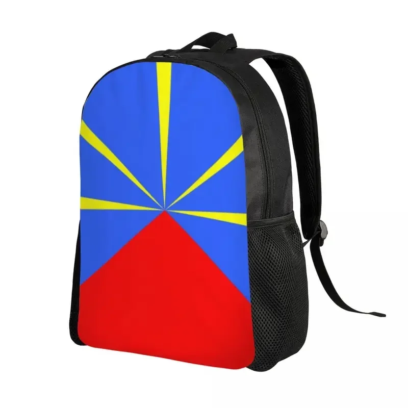 Custom 974 Reunion Island Flag Backpack for Men Women School College Student Bookbag Fits 15 Inch Laptop Reunionese Proud Bags