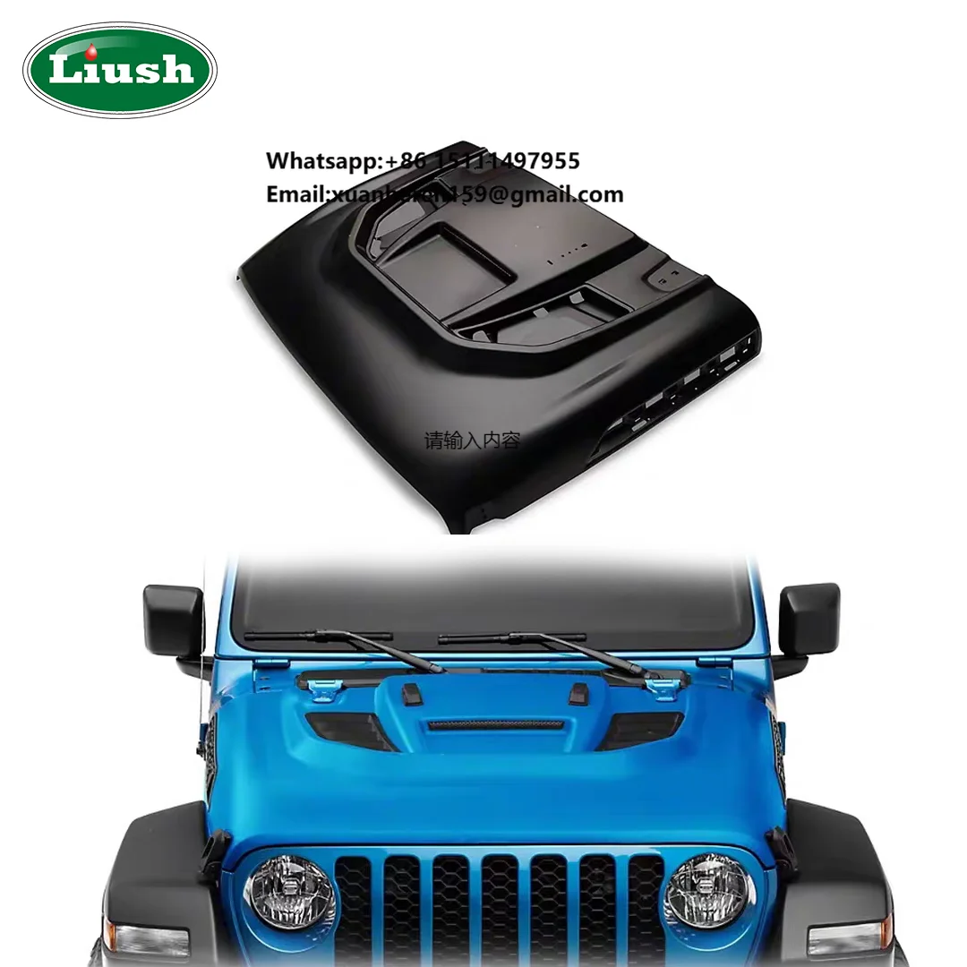 

Hot Style Liush Engine Cover Hood for for Jeep Gladiator 2018+ Car Engine Hood Bonnet Body Kit Carbon Steel Car Modification