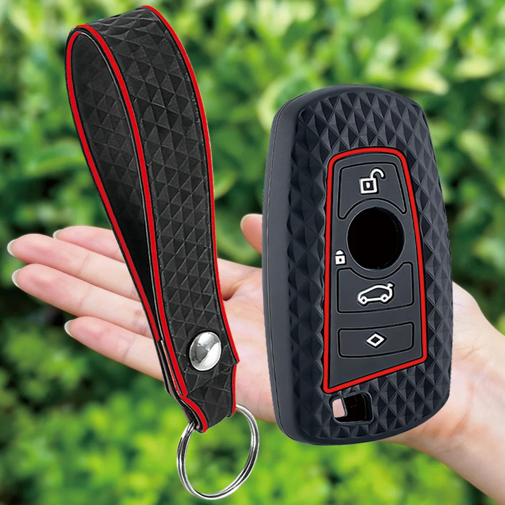 Silicone Car Key Case Cover Shell Fob for BMW F30 F31 F32 F34 F20 F21 F07 F10 1 3 5 7 Series M3 M4 X1 X3 G01 X4 G02 X5 F15 F16