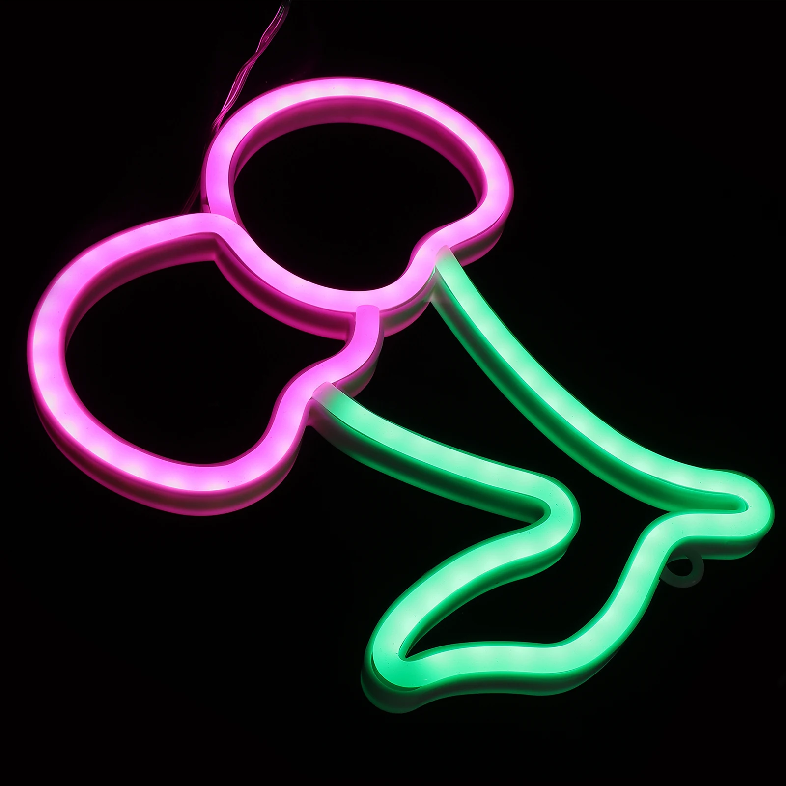 

Cherry Neon Sign Led Light White Kids Room Decor Compact Size Flexible Placement Christmas New Year Party Gifts