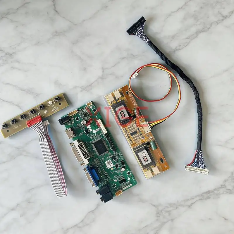 

Комплект платы контроллера драйвера экрана для LTM190E1 LTM190EX LTM190E4 LTM190EP DIY VGA DVI HDMI 30Pin LVDS 1280*1024 1280x1024 4-CCFL
